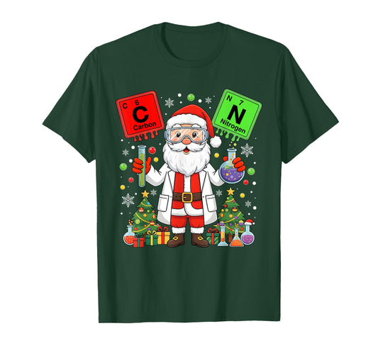 67 Science Teacher Chemistry 67 Periodic Table Christmas T-Shirt