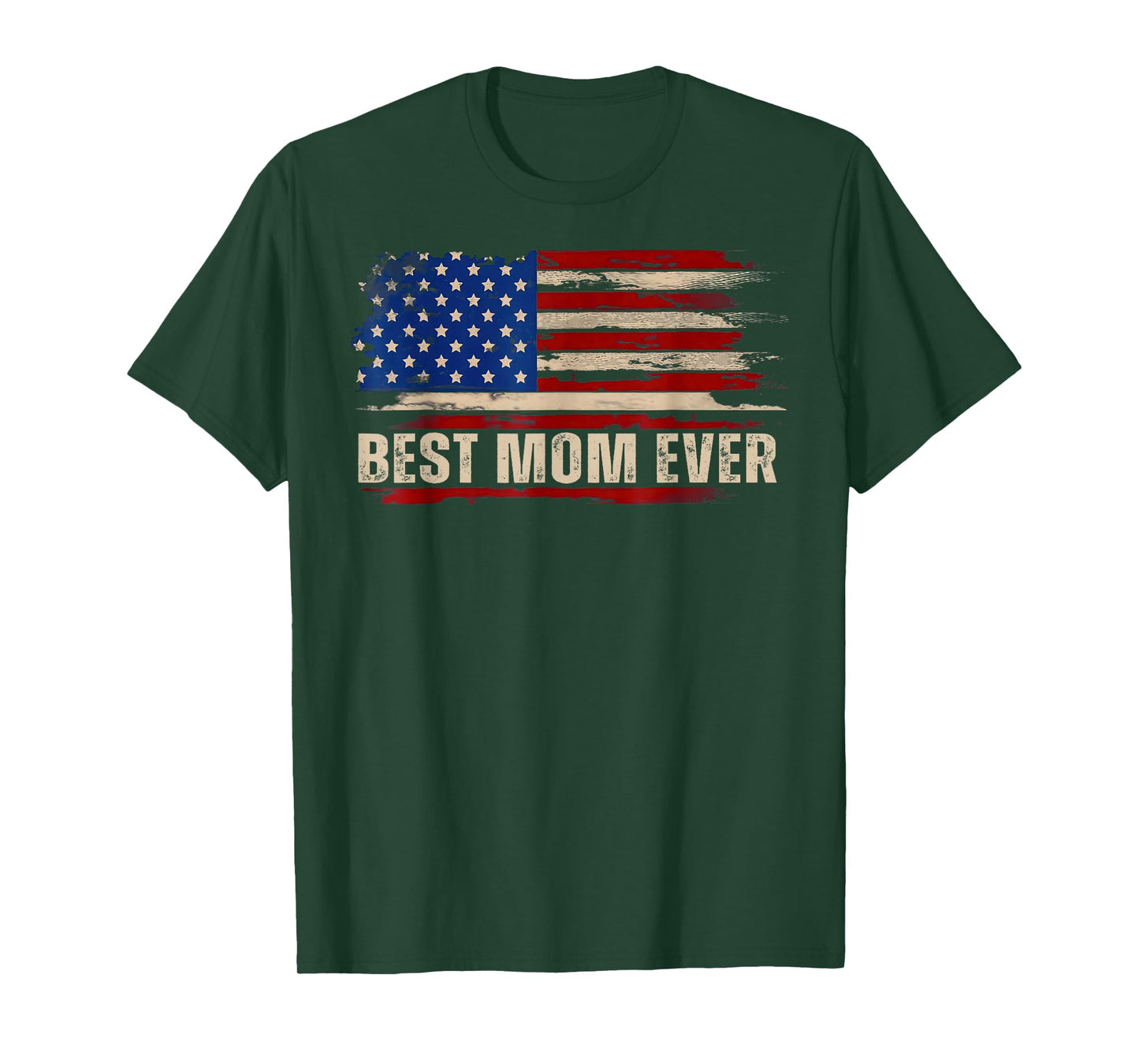 Vintage Best Mom Ever American Flag Mother's Day T-Shirt