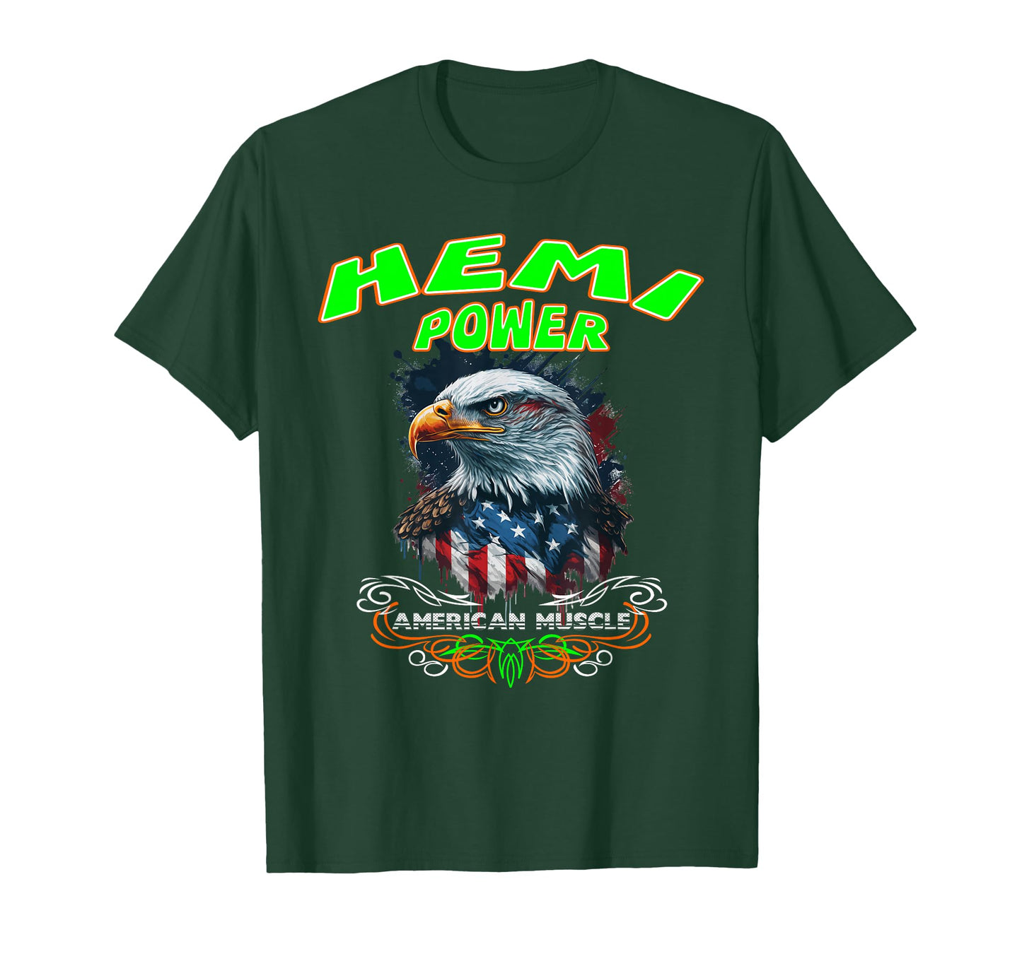 392 Hemi Power Patriotic Eagle Muscle Car Design T-Shirt