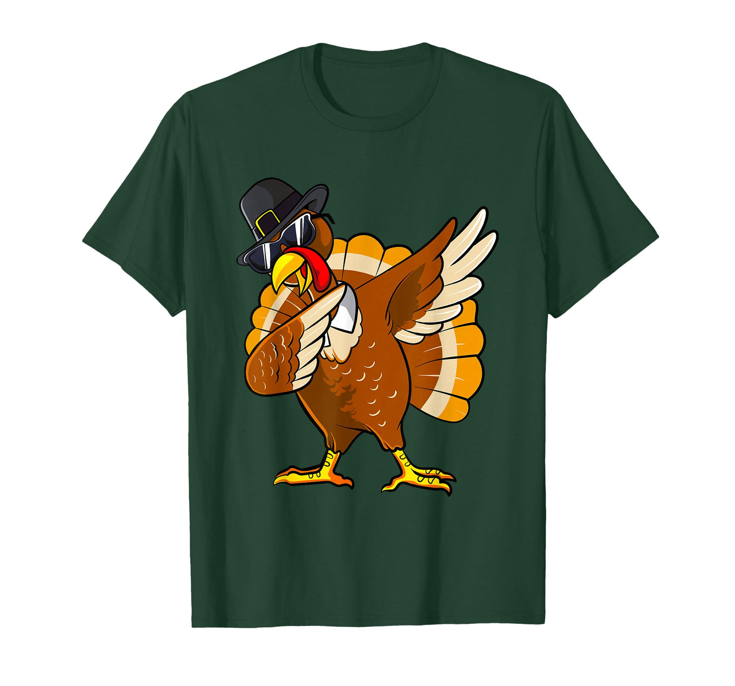 Dabbing Turkey Thanksgiving Day Gifts Pilgrim Boys Kids Men T-Shirt