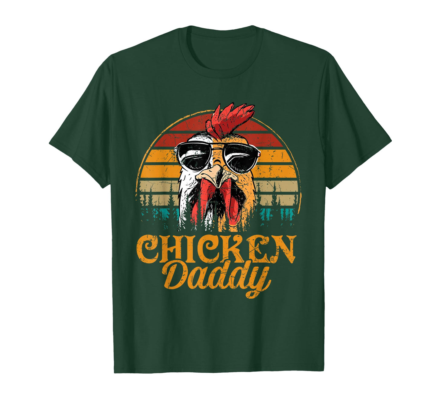 Chicken Daddy Vintage Poultry Farmer Funny Fathers Day Mens T-Shirt