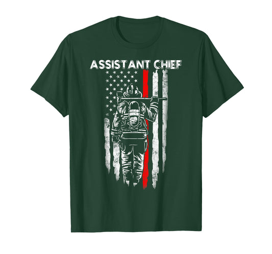 Assistant Fire Chief American flag gifts for Assistant Chief T-Shirt for Women Men