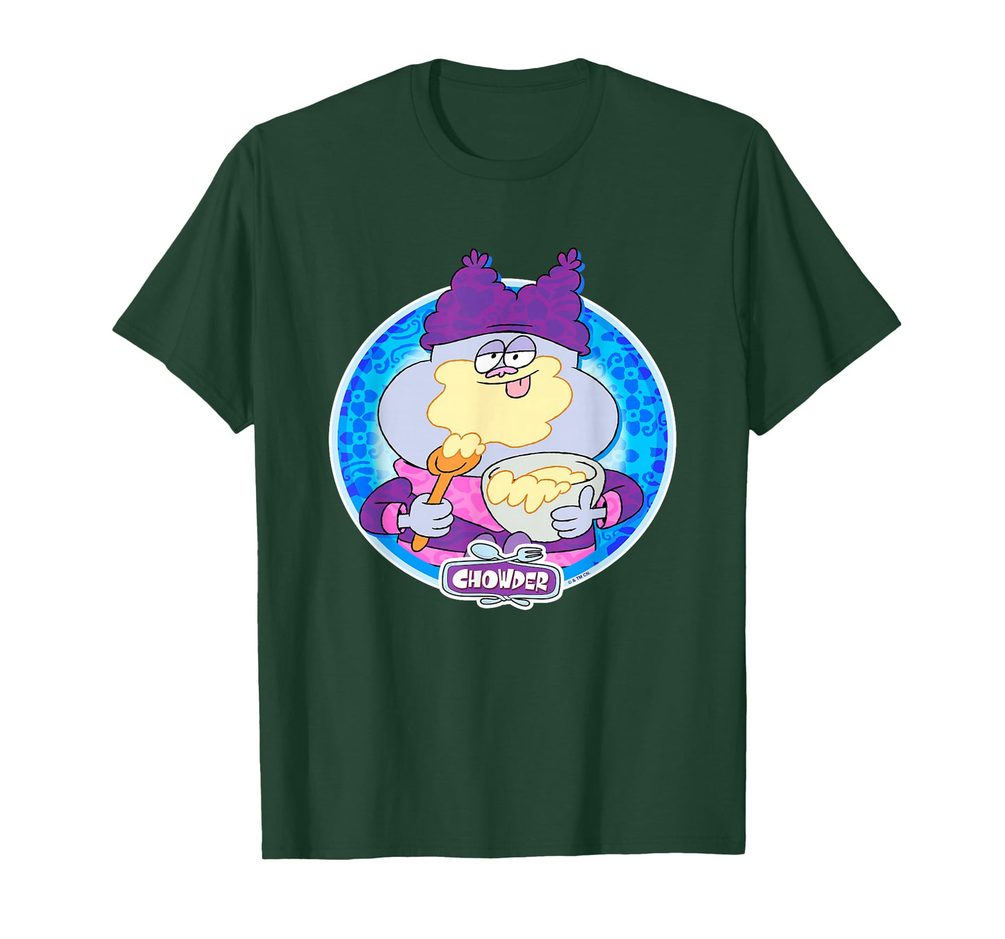 Chowder Licking The Spoon With Bowl Mix Vintage Portrait T-Shirt