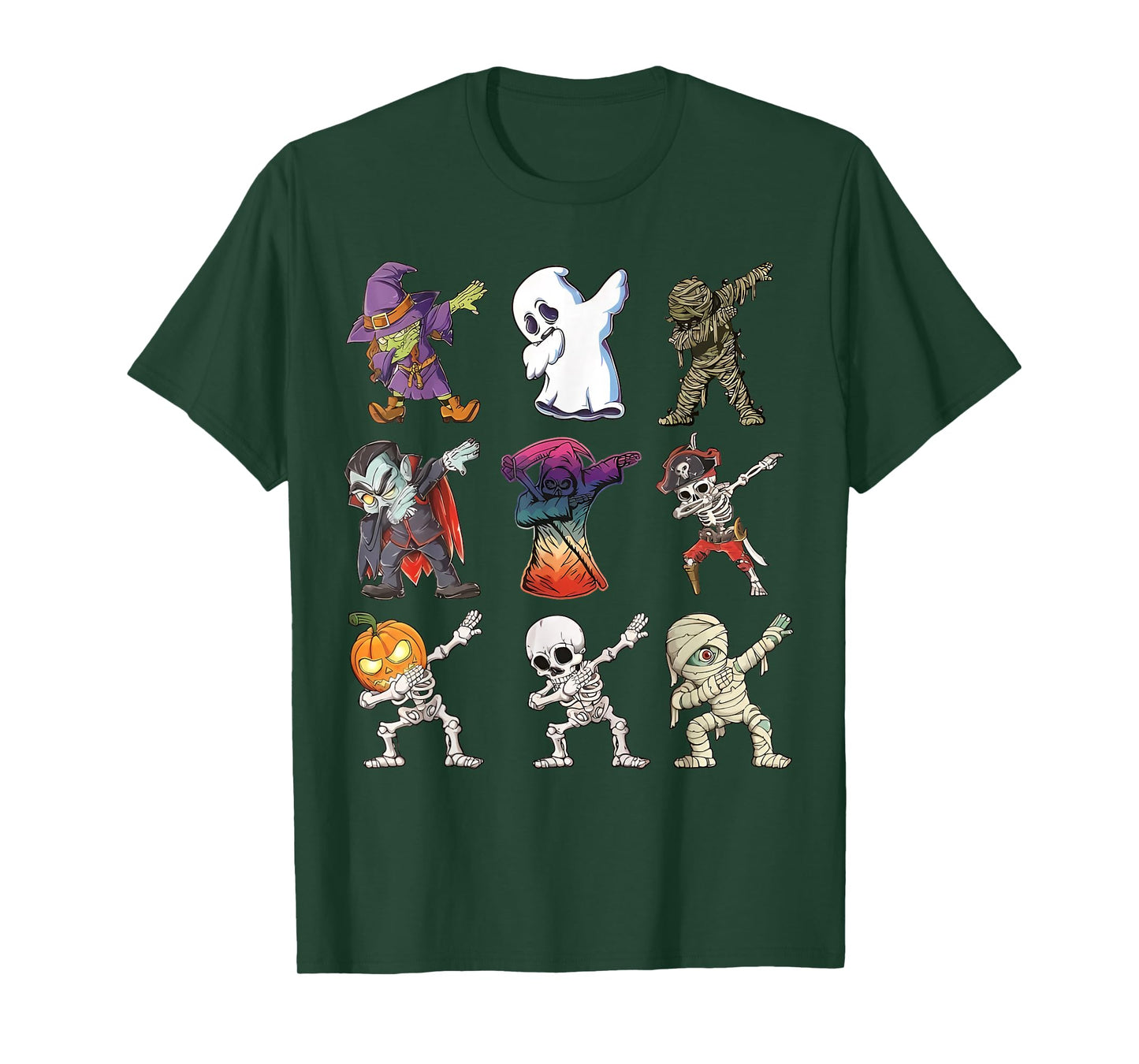 Dabbing Halloween Boys Skeleton Zombie Scary Pumpkin Mummy T-Shirt