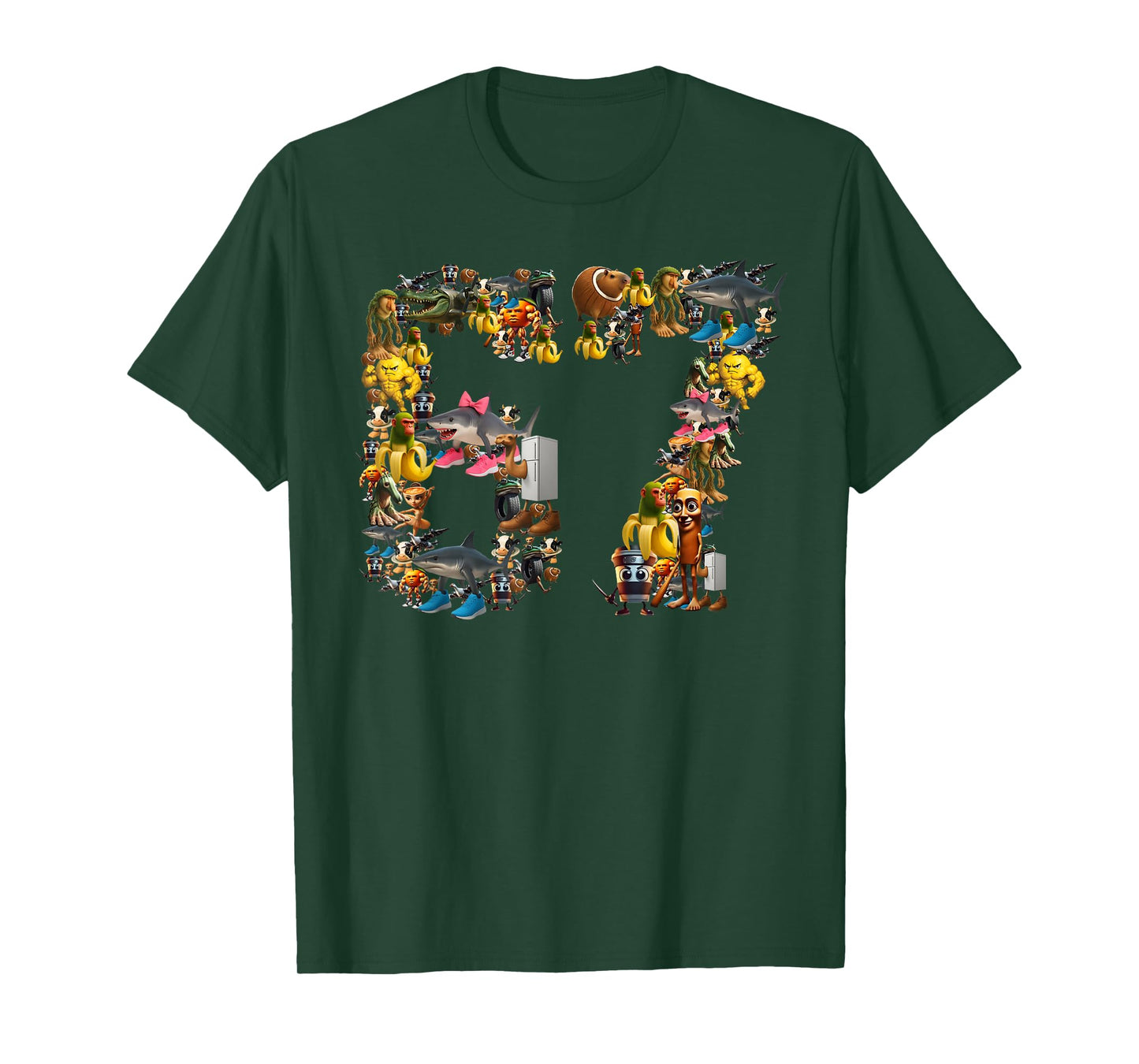67 Six Seven Birthday Meme Viral Italian Brainrot Halloween T-Shirt