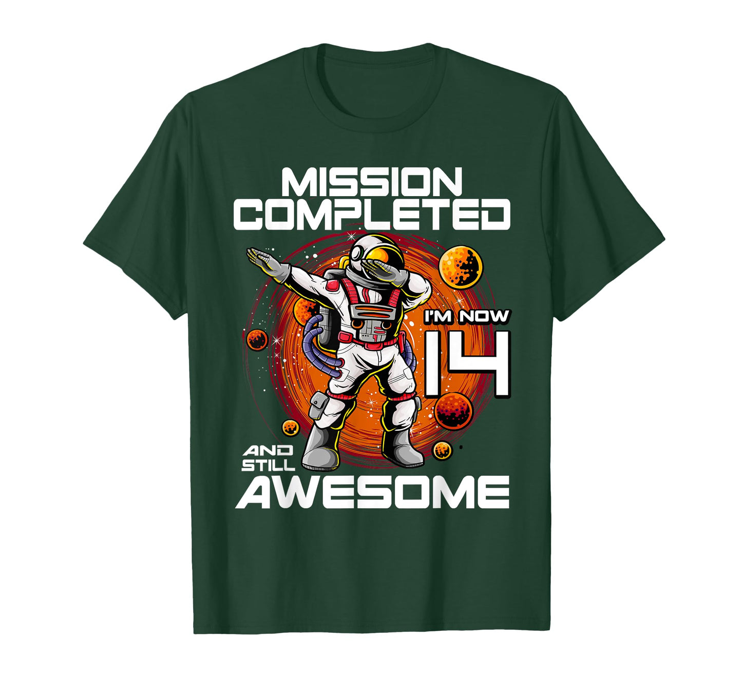 14th Birthday Astronaut 14 Years Old Outer Space Birthday T-Shirt