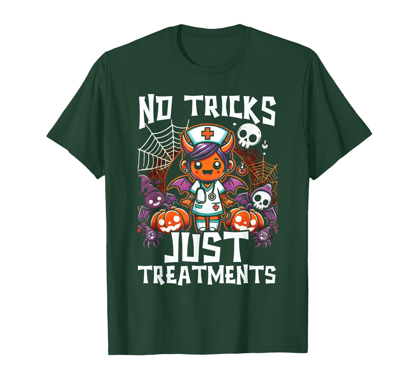 Addiction Nurse Halloween Spooky Nursing Trick Or Treat T-Shirt