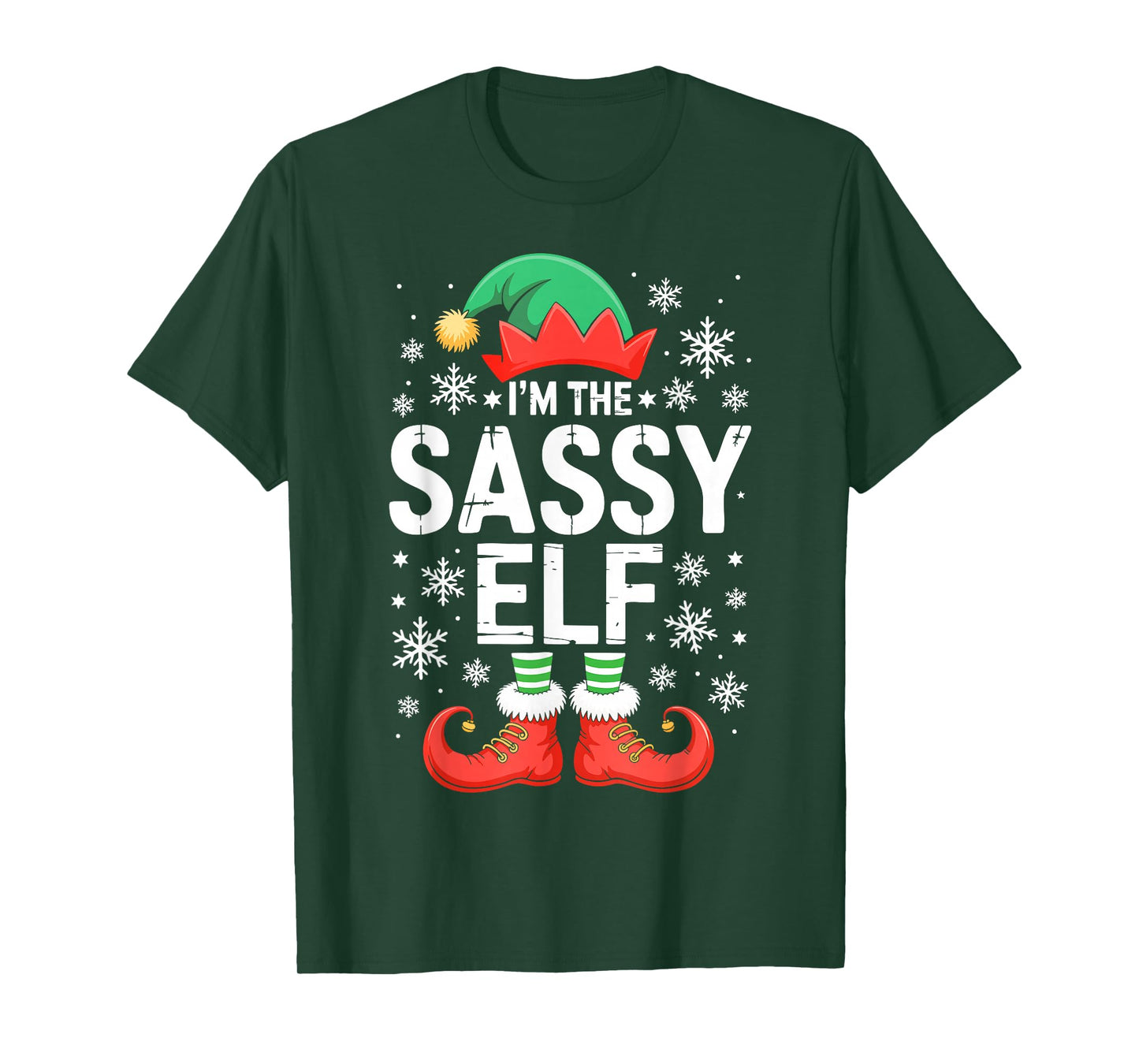 I'm The Sassy Elf Shirt Family Matching Christmas Costume T-Shirt