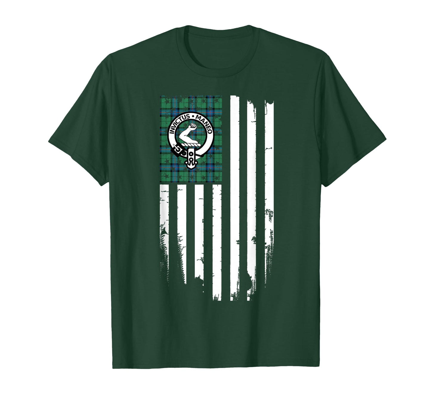 Scottish American Armstrong Clan & Stripes Flag T-Shirt