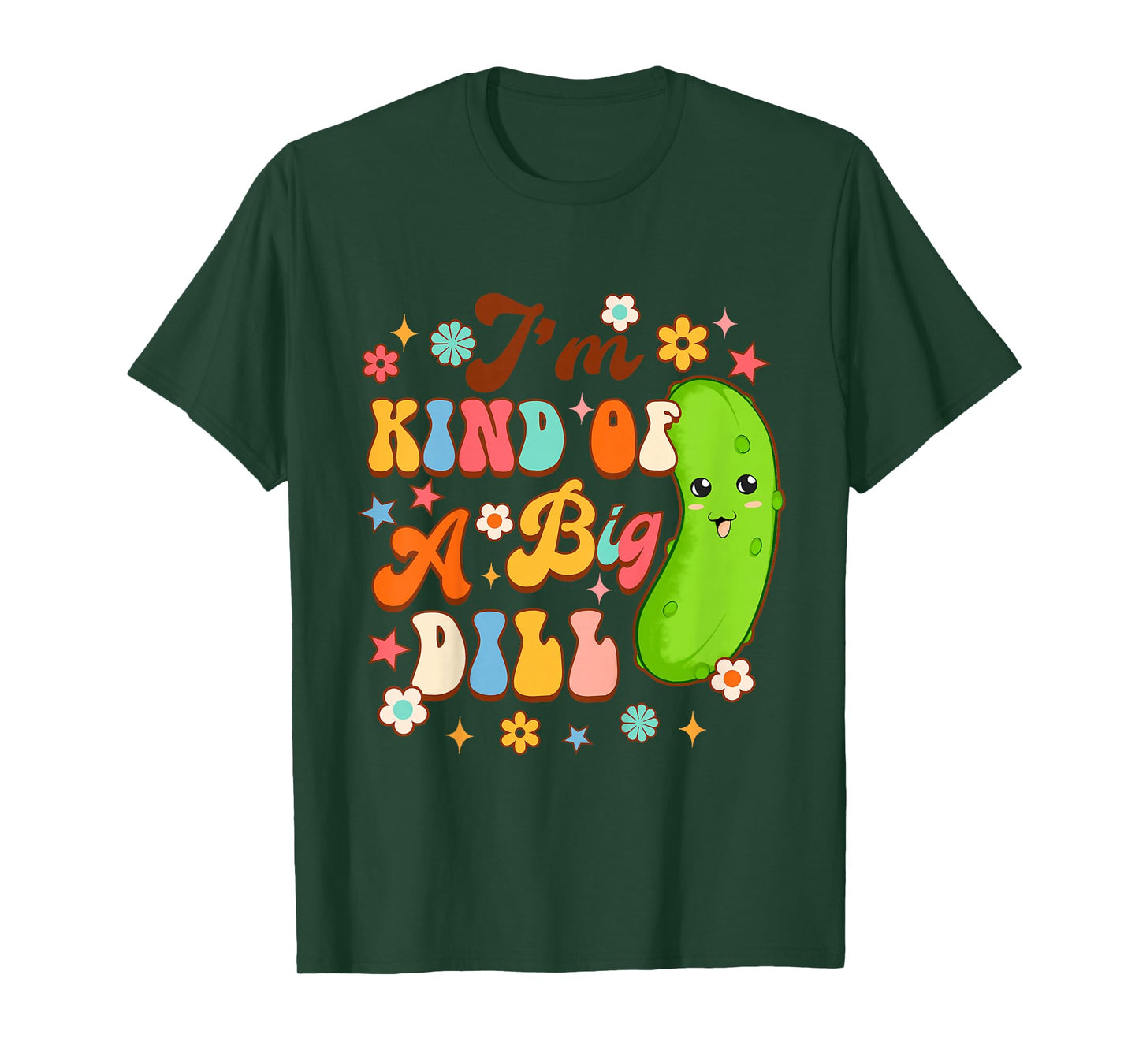 Kids Pickle Lover Cucumber Baby Shower I'm Kind Of A Big Dill T-Shirt