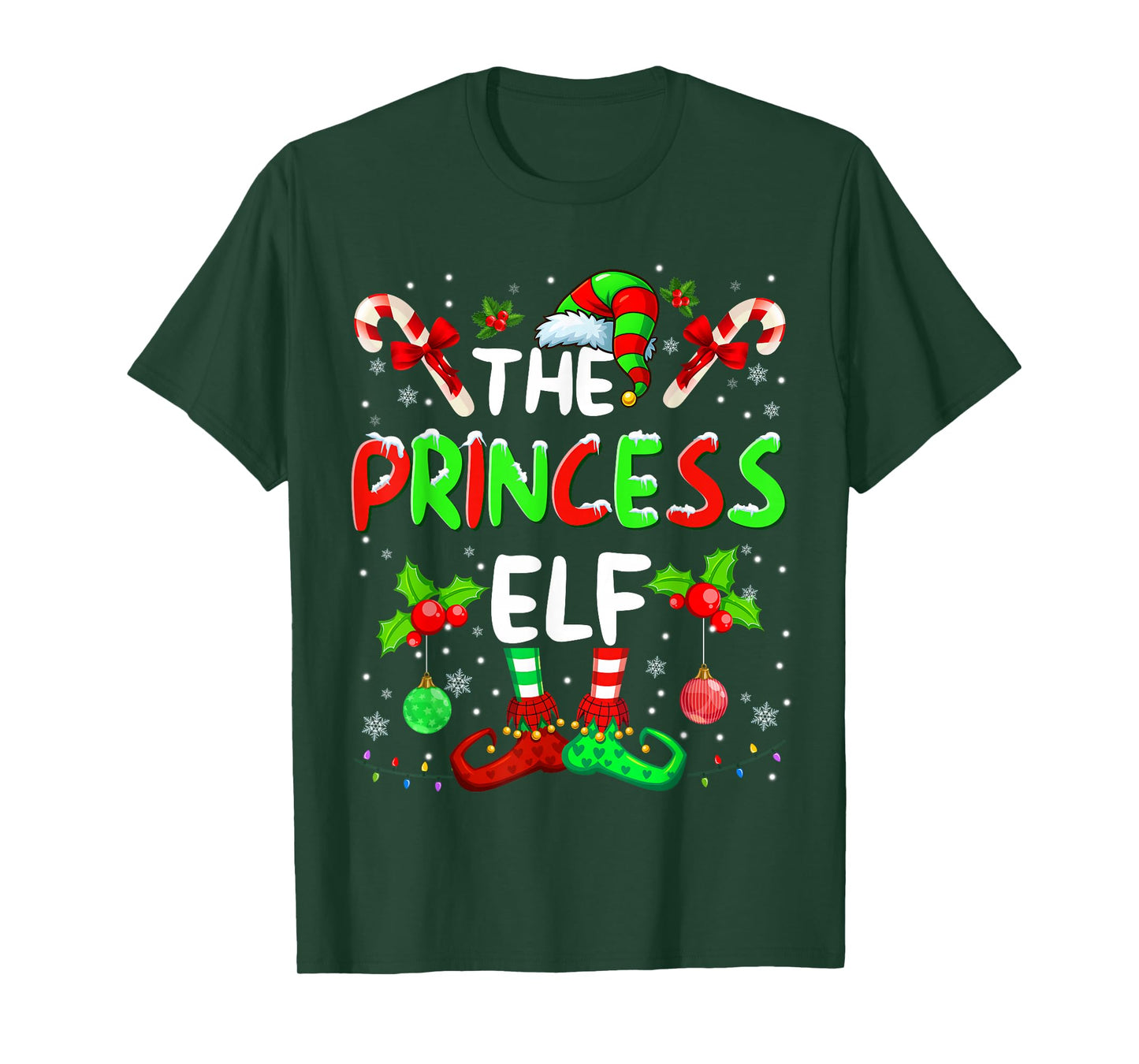 The Princess Elf Costume Pajamas Pjs Christmas Xmas Men Boy T-Shirt