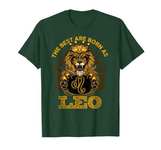 Lion Graphic Art July August Birthday Design Leo Zodiac Sign T-Shirt
