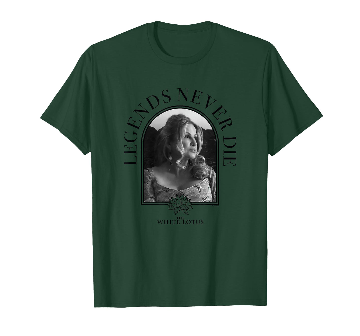 The White Lotus Black & White Tanya Legends Never Die Frame T-Shirt