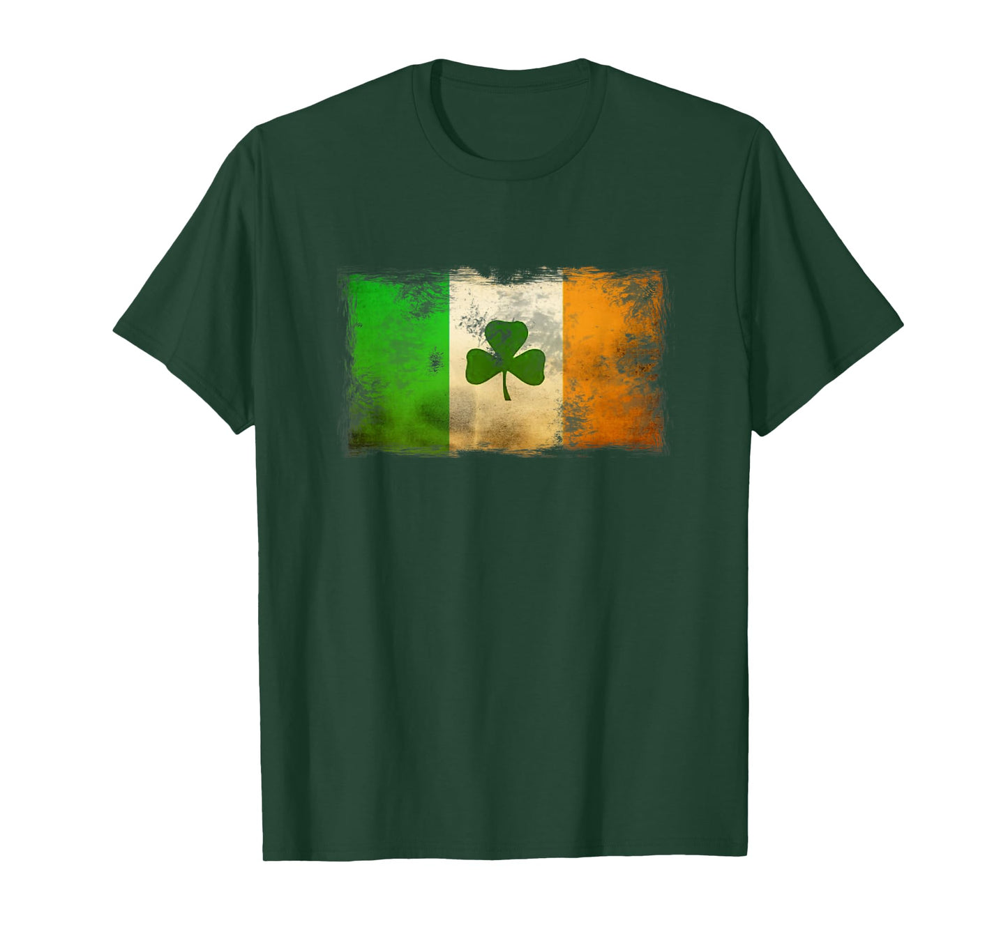 Distressed Ireland Flag Shamrock Vintage Irish Flags Gift T-Shirt