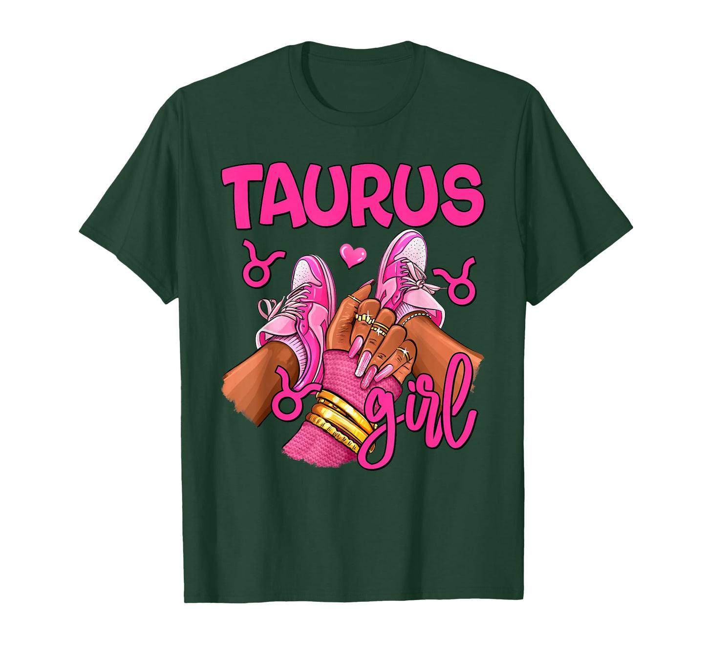 Taurus Girl Birthday Queen Women Sneakers Zodiac Sign T-Shirt