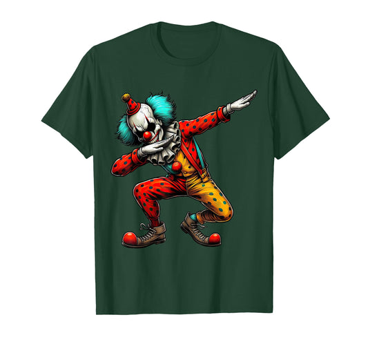 Dabbing Creepy Clown Scary Halloween Dab Dance T-Shirt