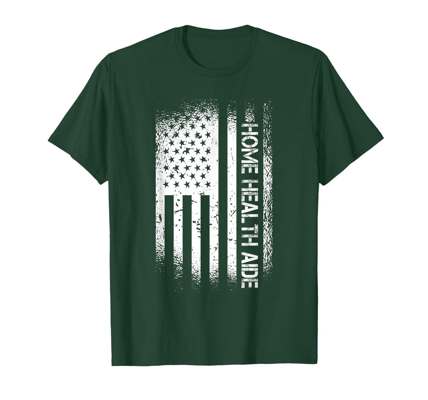 Patriotic Home Health Aide With American Flag T-Shirt