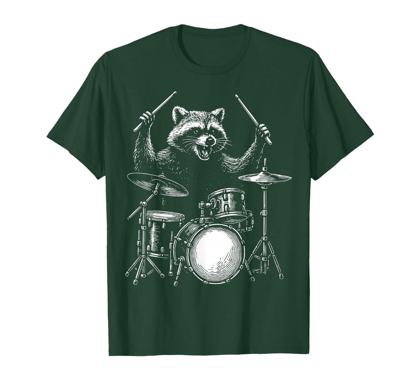 Raccoon Drummer Drum Kit T-Shirt