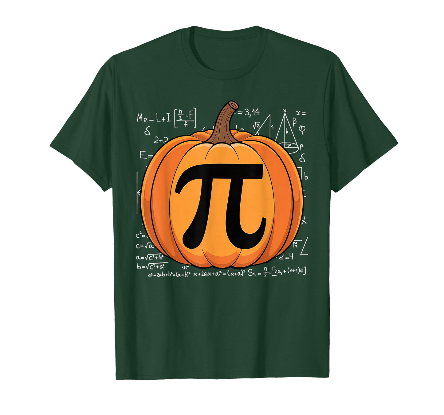 Pumpkin Pie Math Halloween Thanksgiving Pi Day T-Shirt