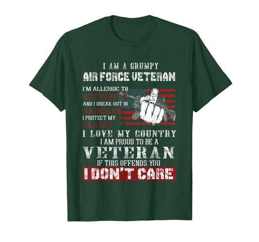 I Am A Grumpy Air Force Veteran, Retired Air Force Veteran T-Shirt