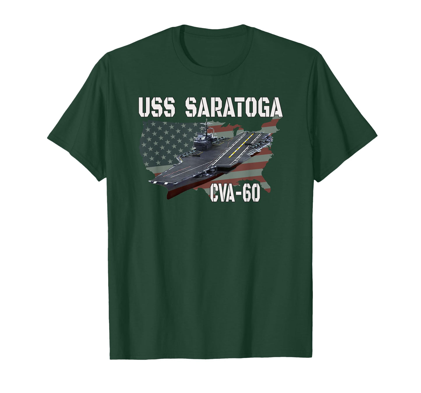 USS Saratoga CVA-60 Aircraft Carrier Veterans Day T-Shirt