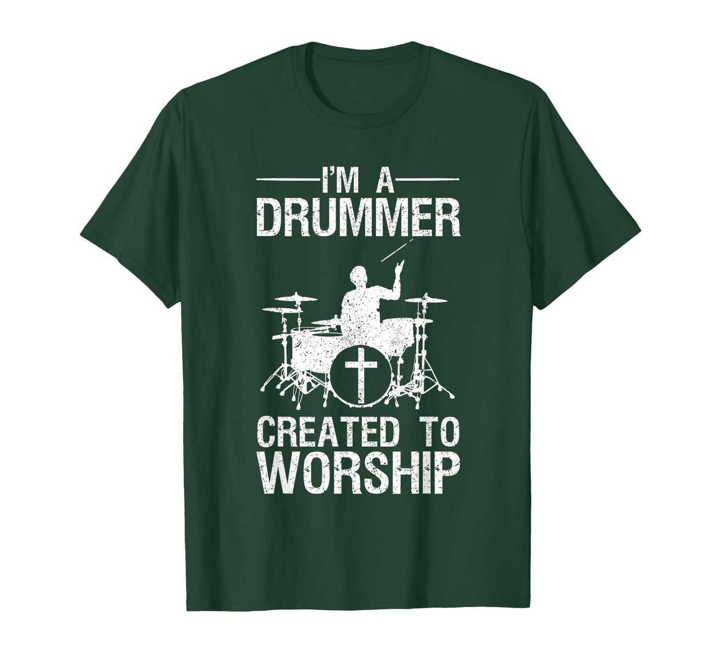 Funny Christian Drummer Art for Men Women Drum Player Lover T-Shirt