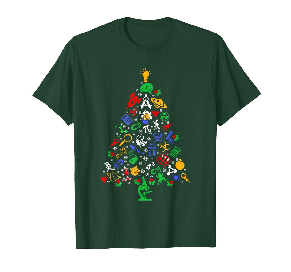 Physics Chemistry Men Women Kids Ugly Science Christmas T-Shirt