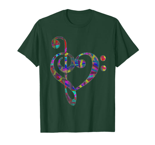Bass Clef Musician Valentines Day Gifts Treble Clef T-Shirt