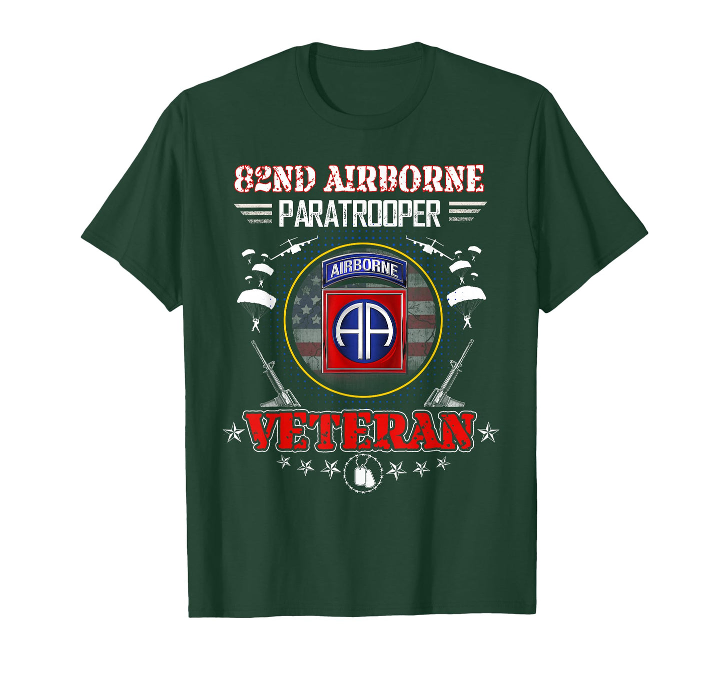 82nd Airborne Paratrooper Veteran Vintage T-shirt Mens T-Shirt