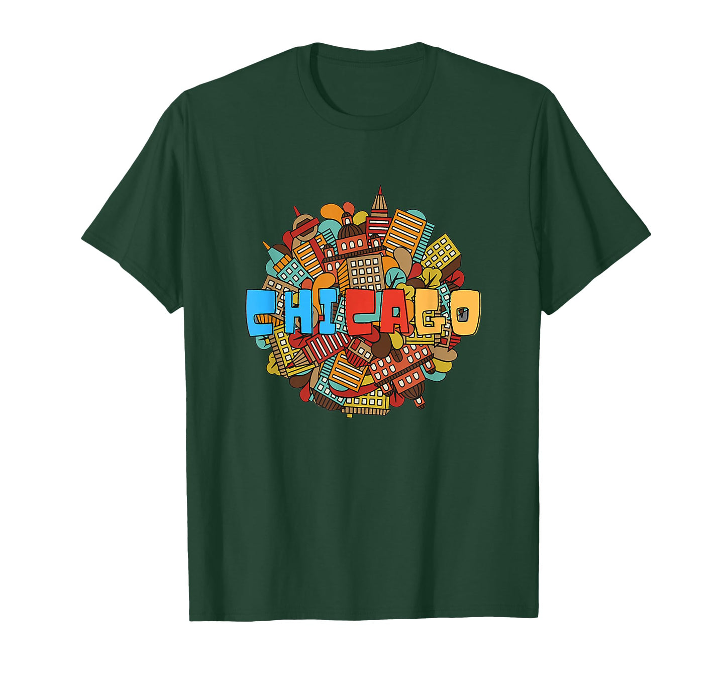 Chicago City State Illinois Downtown Urban Souvenirs T-Shirt