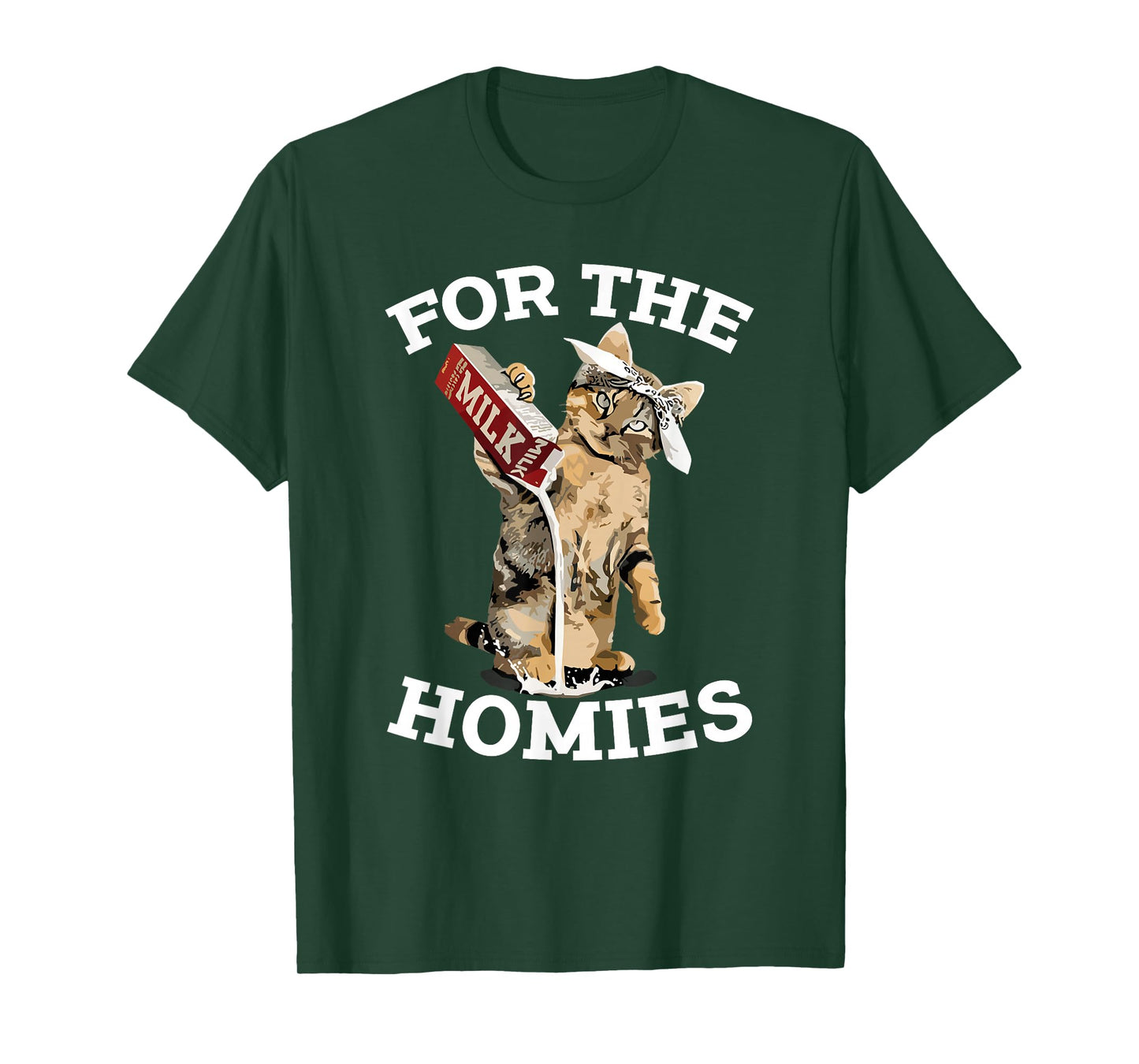 For The Homies Cat Pouring Milk Funny Meme Cute Milk Cats T-Shirt