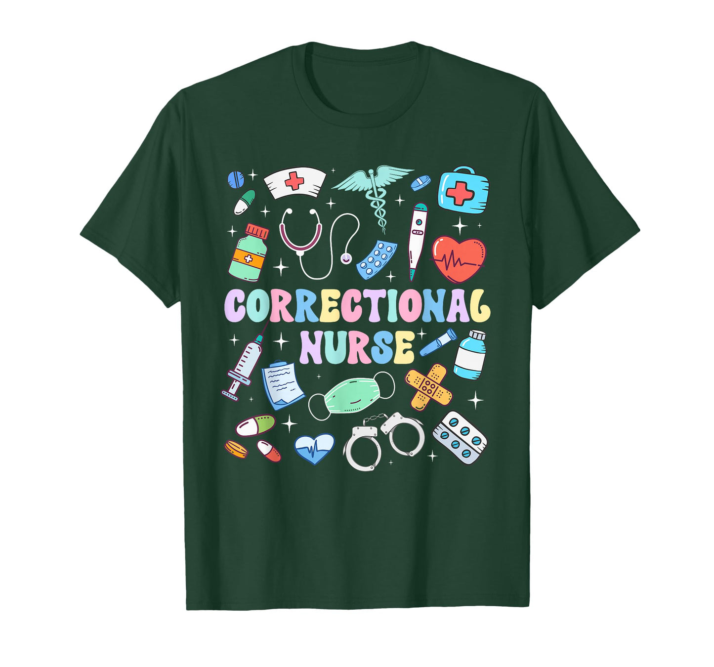 Correctional Nurse Groovy Prison Nurse Corrections Nursing T-Shirt