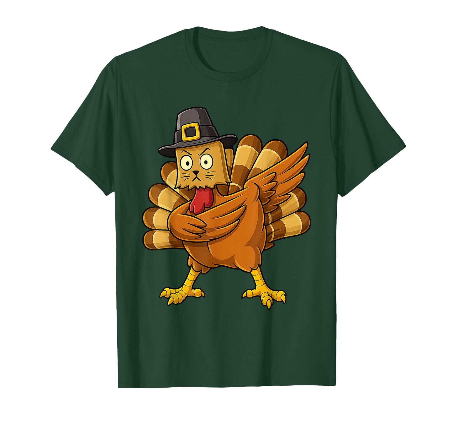 Funny Cat Turkey Thanksgiving Shirt Boy Kids Girl Men Women T-Shirt