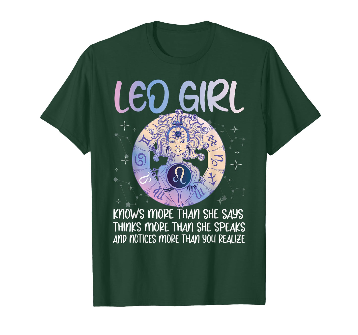 Leo Girl Zodiac Sign Astrology Birthday Horoscope Lover T-Shirt