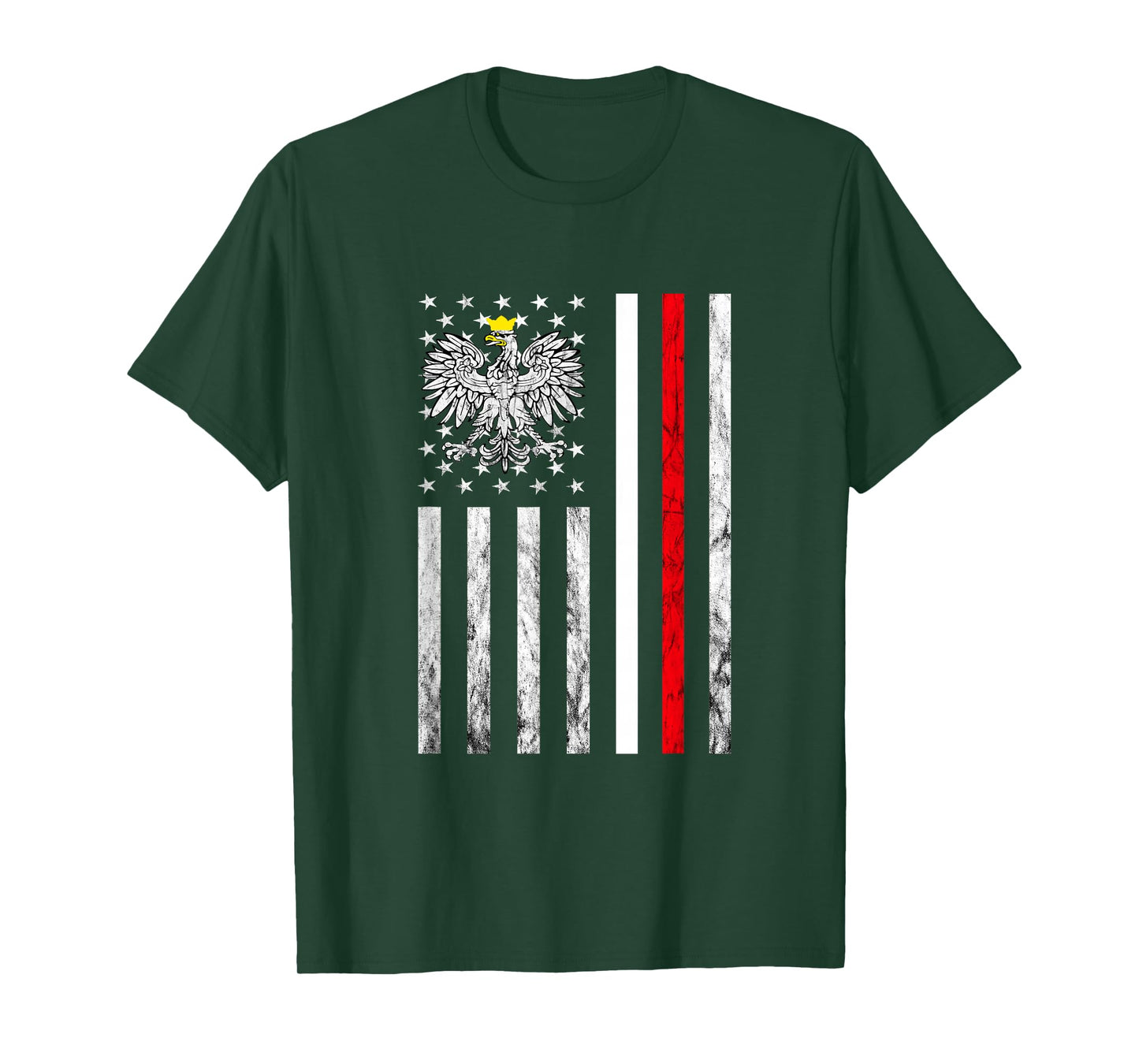 Polish Eagle Poland American USA Poland Flag Polish Roots T-Shirt