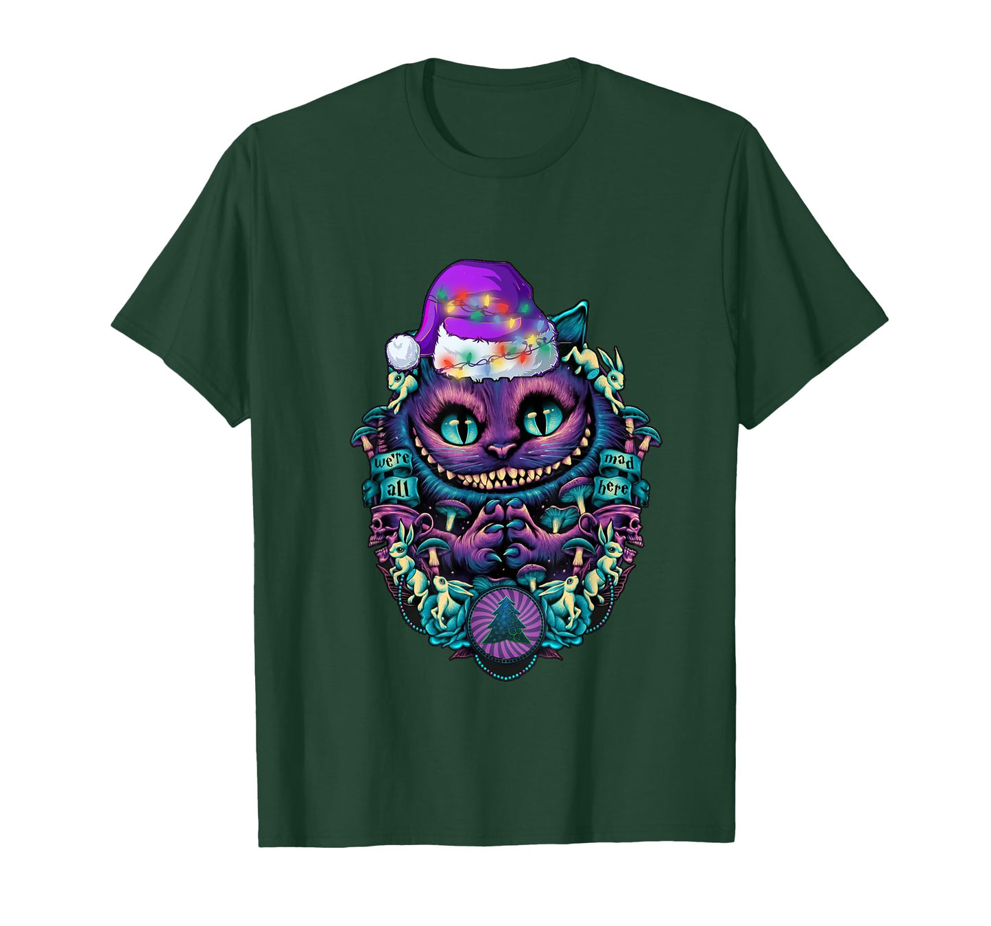 Cheshire Cat shirt Christmas Alice in Wonderland Graphic T-Shirt