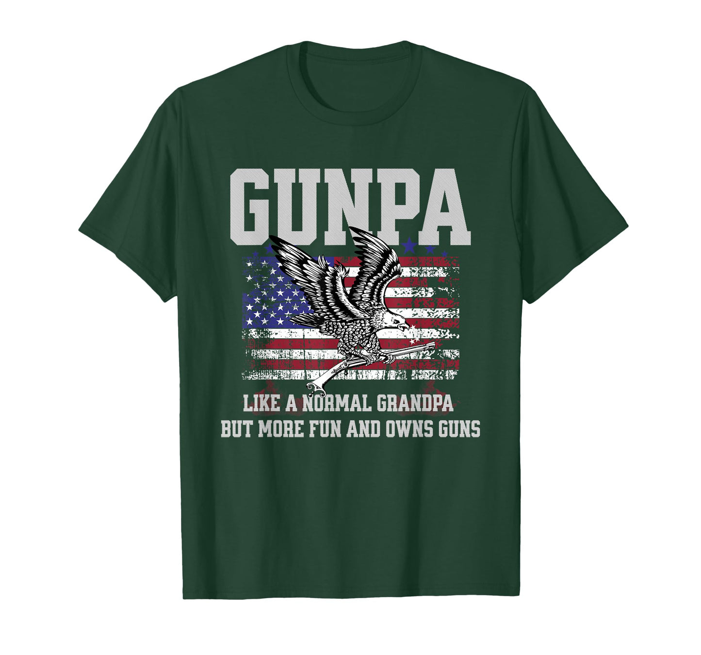 Cool Gunpa Like Normal Grandpa But Own Guns Design T-Shirt