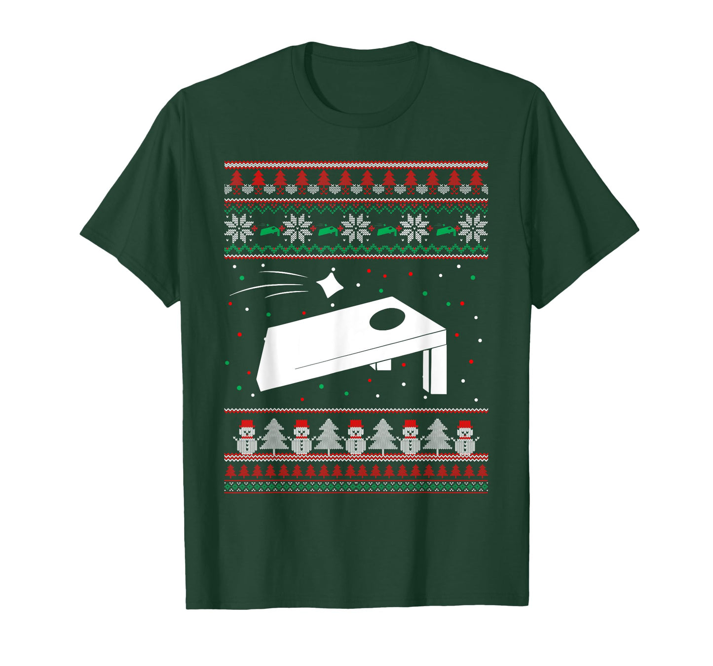 Cornhole Ugly Christmas Sweater Pajama Gifts For Men Women T-Shirt