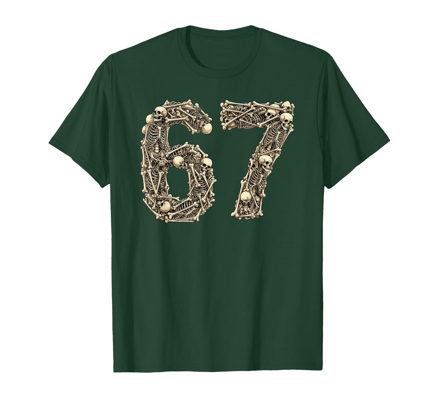 Funny Skeletons 6 7 Meme Six Seven Love Halloween T-Shirt