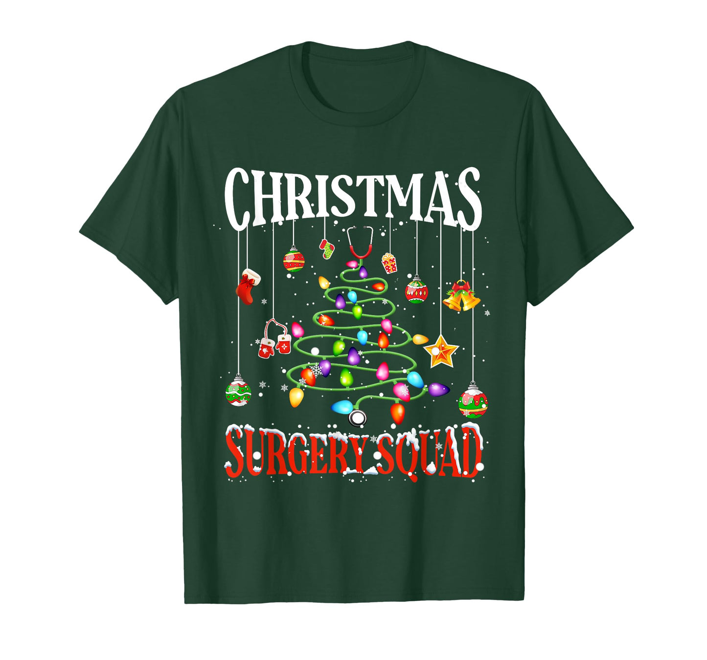 Christmas Surgery Squad Medical Surgical Nurse RN Xmas T-Shirt