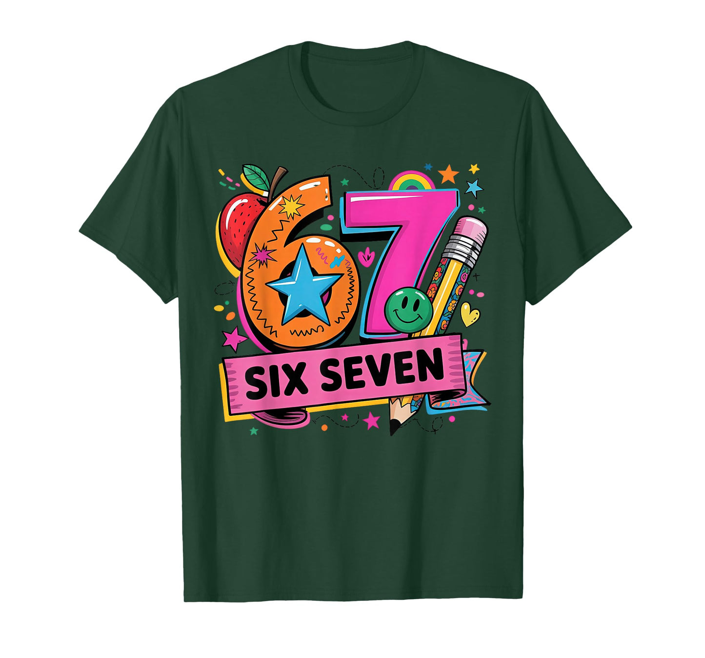 67 Days School 6 7 Six Seven Teachers Students Meme T-Shirt