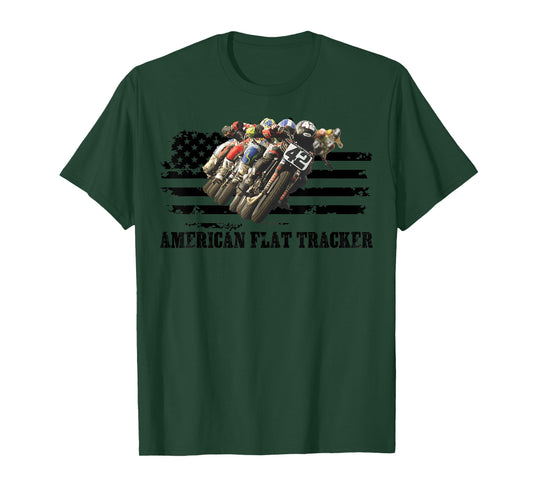 American Flat Tracker Men Women Adults Teens Boys Girls Tee T-Shirt