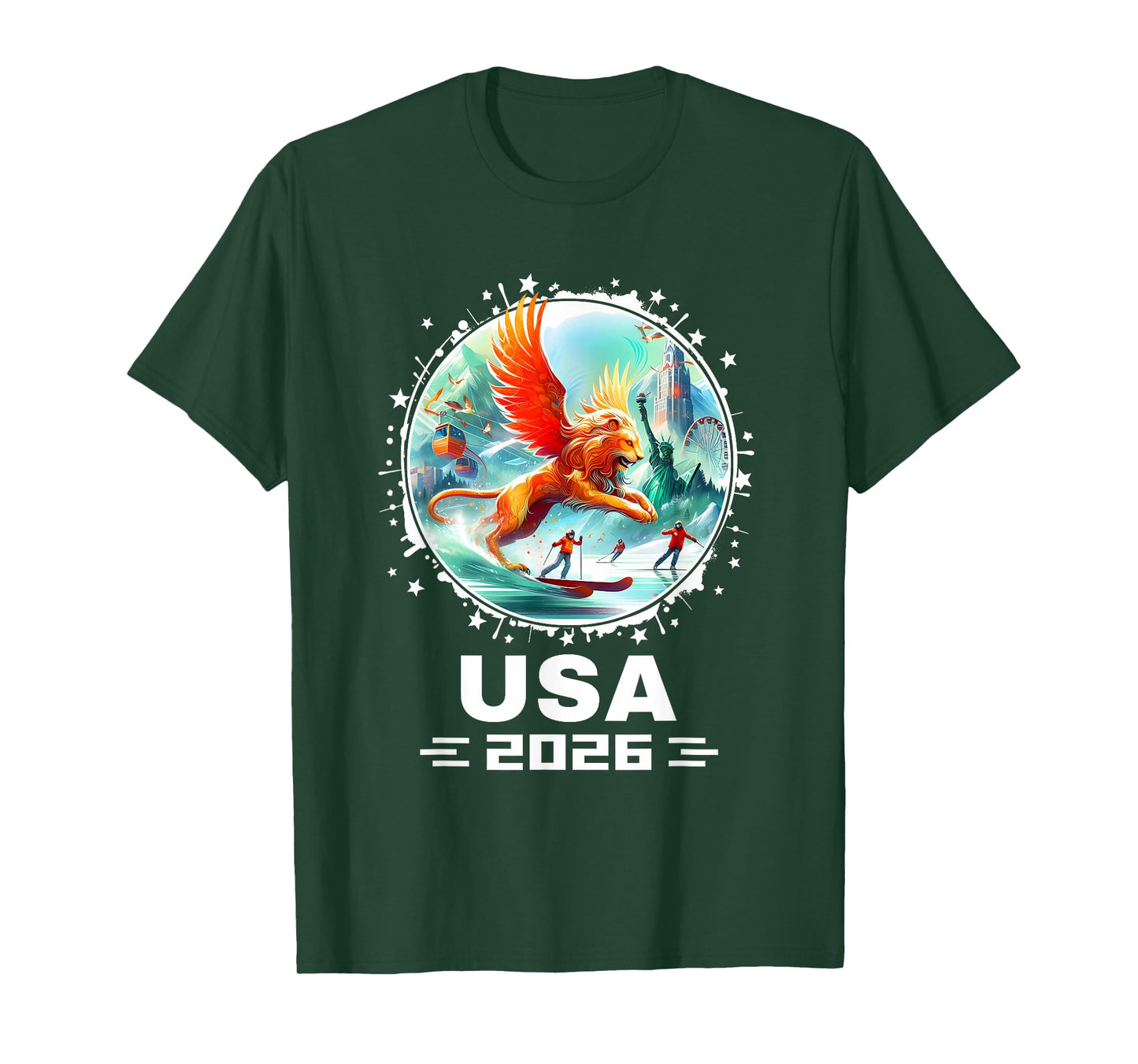 USA 2026 Go United States Winter Sports USA Team 2026 USA T-Shirt