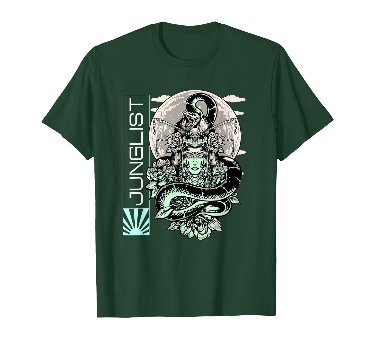 Jungle 174 BPM DnB Music Liquid EDM Drum and Bass Snake T-Shirt