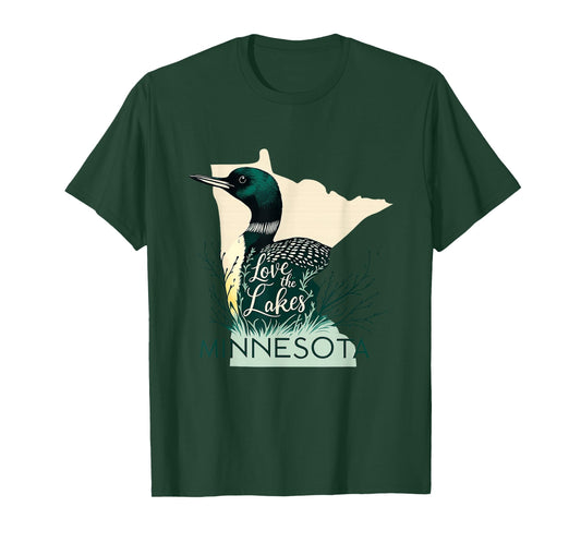 Minnesota Loon Love The Lakes Tshirt T-Shirt