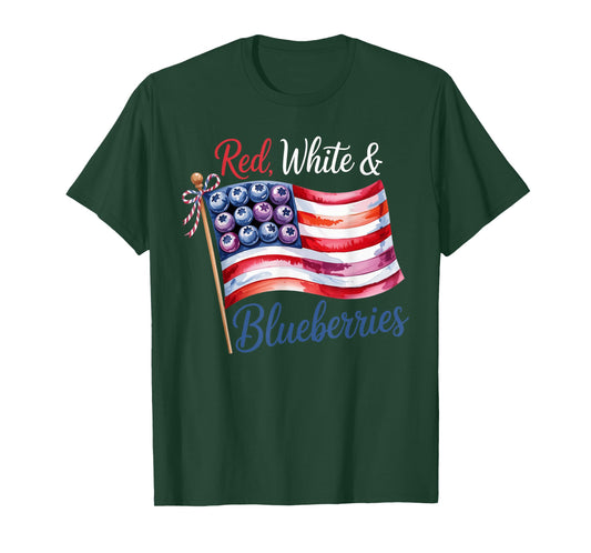 Red, White and Blueberries Women Men T-Shirt