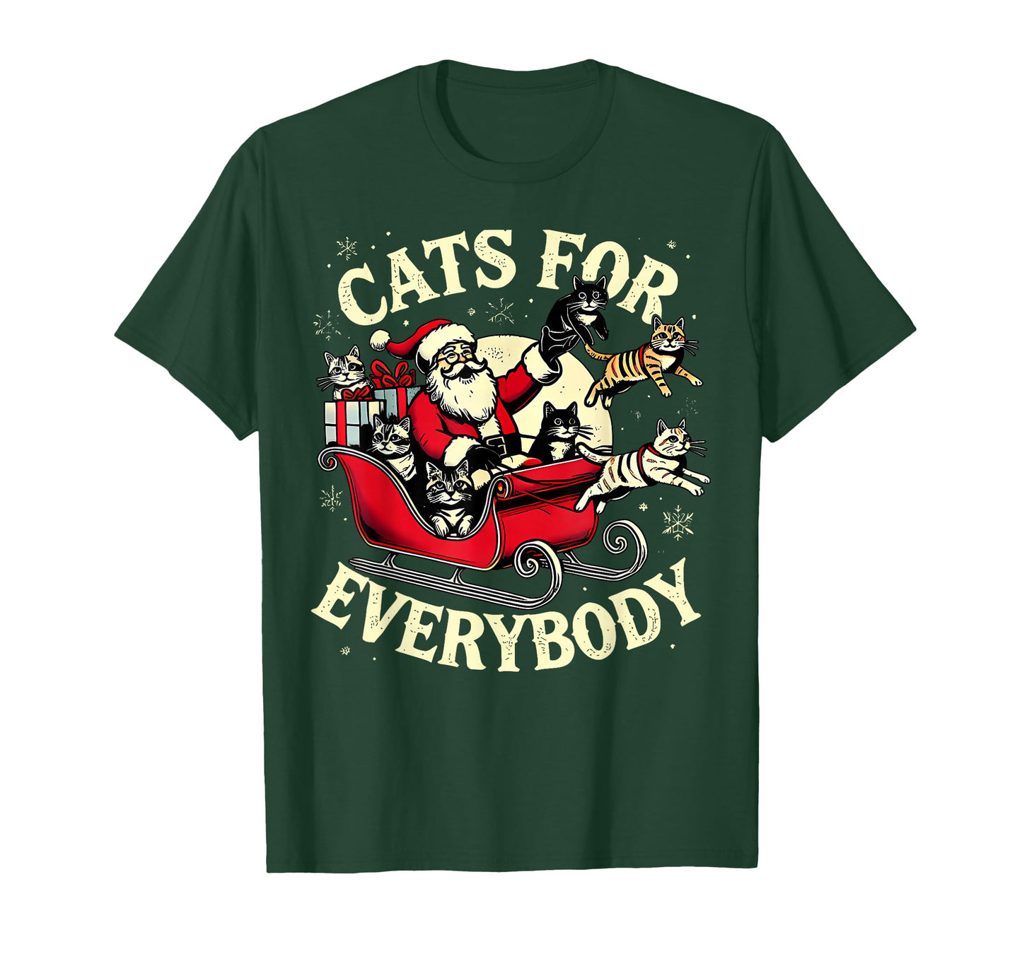 Christmas Cats for Everybody Santa Lover Holiday T-Shirt