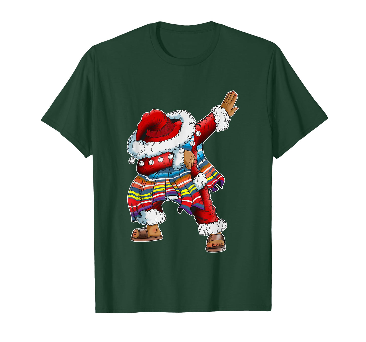 Dab Santa Claus With Mexican Poncho Is Dabbing T-Shirt