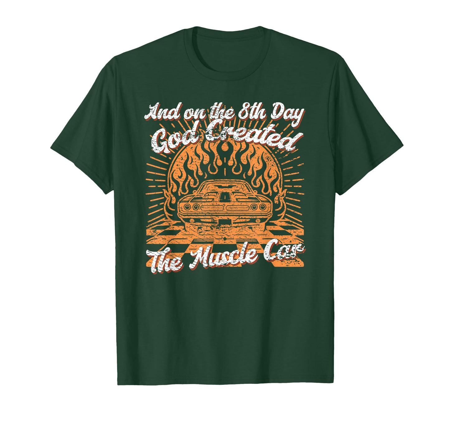 Vintage On The 8th Day God Created Muscle Cars T-Shirt