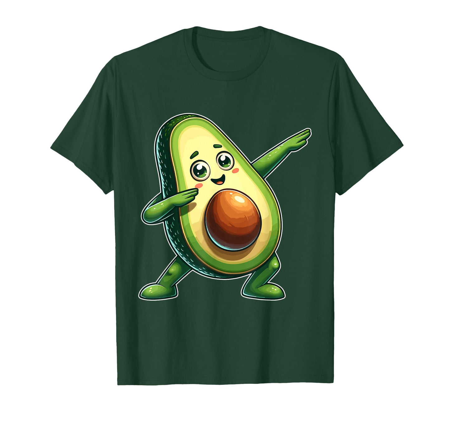 Funny Dabbing Avocado Vegan Food Lover Tee Kids Women T-Shirt